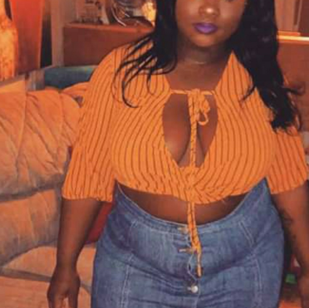 Criss crossed blouse